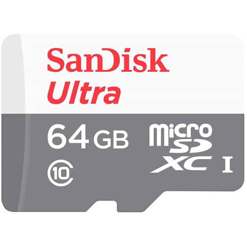 მეხსიერება SanDisk 64GB Ultra microSDXC Memory Card C10 UHS-I