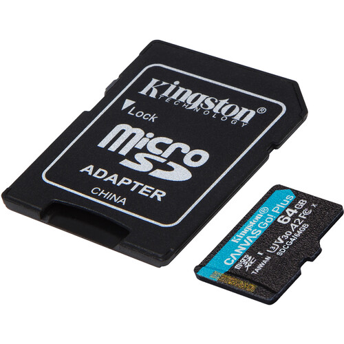 მეხსიერება Kingston 64GB Canvas Go! Plus UHS-I microSDXC 